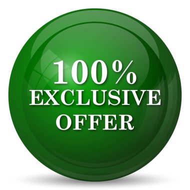 % 100 özel teklif simgesi. Beyaz arka plan üzerinde Internet düğmesi