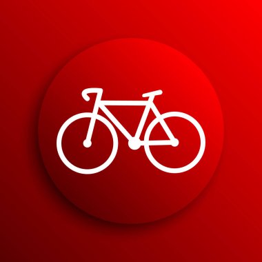 Bisiklet simgesi. Beyaz arka plan üzerinde Internet düğmesi