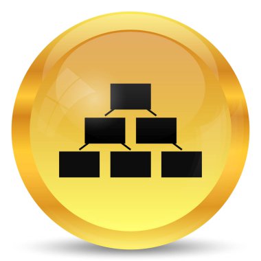 Kuruluş şeması simgesi. Beyaz arka plan üzerinde Internet düğmesi