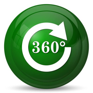 Yeniden yükle 360 simgesi. Beyaz arka plan üzerinde Internet düğmesi