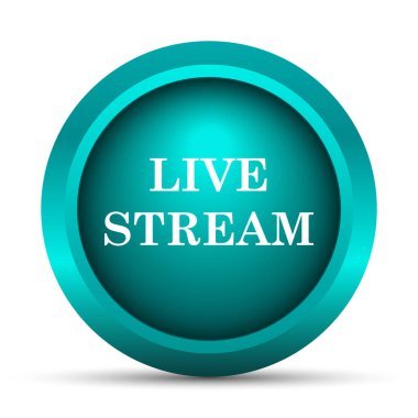 Canlı akışı simgesi. Beyaz arka plan üzerinde Internet düğmesi