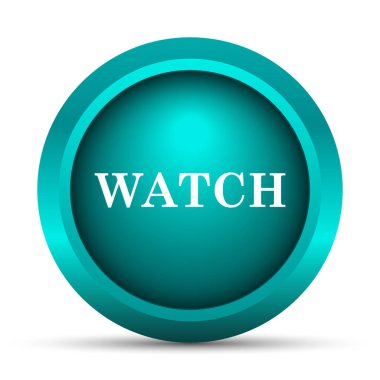 Saat simgesi. Beyaz arka plan üzerinde Internet düğmesi