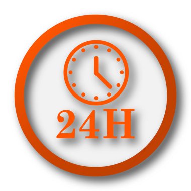 24h saat simgesi. Beyaz arka plan üzerinde Internet düğmesi