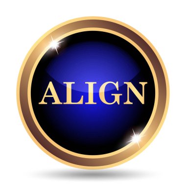 Simge hizalayın. Beyaz arka plan üzerinde Internet düğmesi