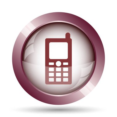 Hareket eden telefon simgesi. Beyaz arka plan üzerinde Internet düğmesi