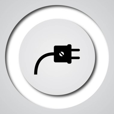 Tak simgesi. Beyaz arka plan üzerinde Internet düğmesi