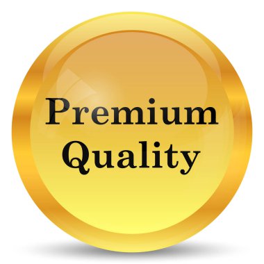 Premium kalite simgesi. Beyaz arka plan üzerinde Internet düğmesi