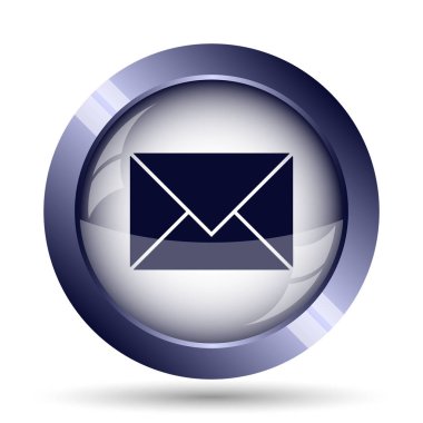 E-posta simgesi. Beyaz arka plan üzerinde Internet düğmesi