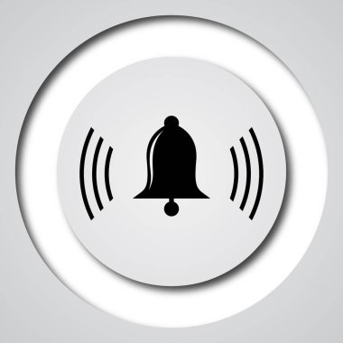 Zil simgesini. Beyaz arka plan üzerinde Internet düğmesi