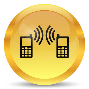 İletişim simgesi. Beyaz arka plan üzerinde Internet düğmesi