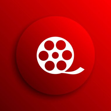Video simgesi. Beyaz arka plan üzerinde Internet düğmesi