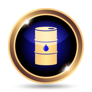 Petrol varil simgesi. Beyaz arka plan üzerinde Internet düğmesi