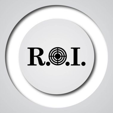 Yatırım getirisi simgesi. Beyaz arka plan üzerinde Internet düğmesi