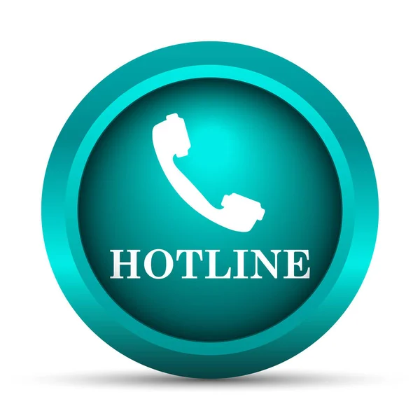 Icône Hotline Bouton Internet Sur Fond Blanc — Photo