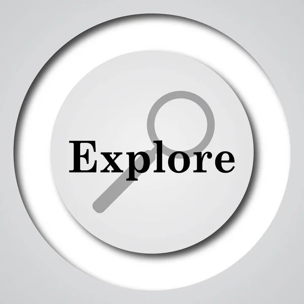 Explore Icon Internet Button White Background — Stock Photo, Image