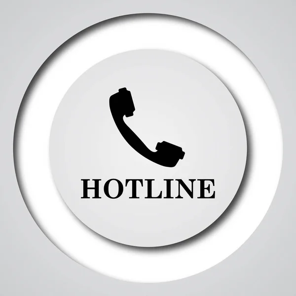 Hotline Icon Internet Button White Background — Stock Photo, Image