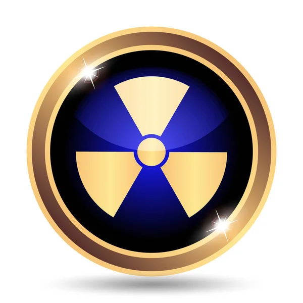 Radiation Icon Internet Button White Background — Stock Photo, Image