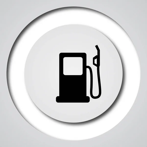 Gas Pomp Pictogram Internet Knop Witte Achtergrond — Stockfoto