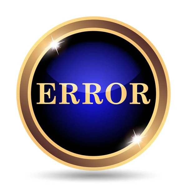 Error Icon Internet Button White Background — Stock Photo, Image