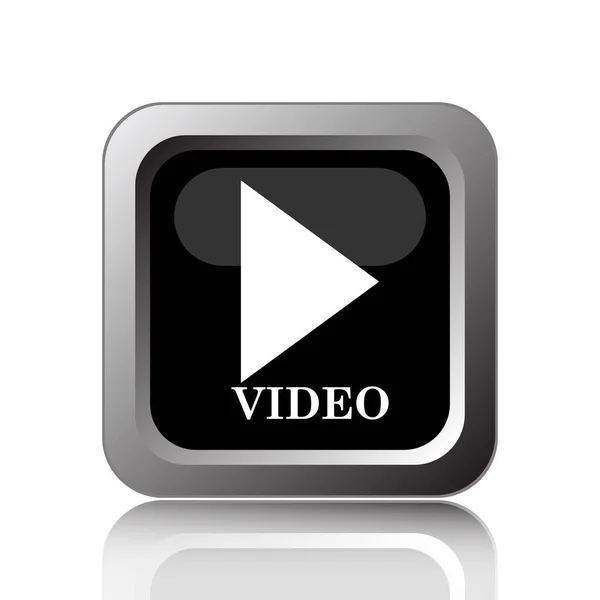 Icono Reproducción Vídeo Botón Internet Sobre Fondo Blanco —  Fotos de Stock
