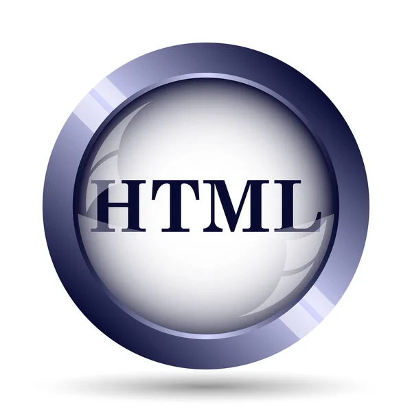 Icona Html Pulsante Internet Sfondo Bianco — Foto Stock