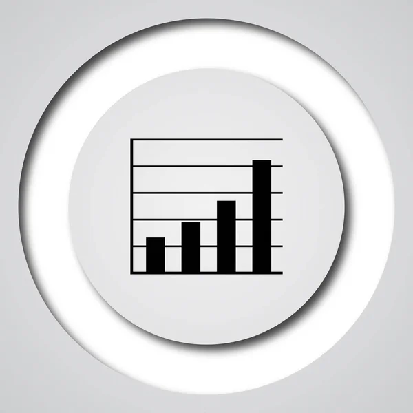 Diagrammleisten Symbol Internet Taste Auf Weißem Hintergrund — Stockfoto