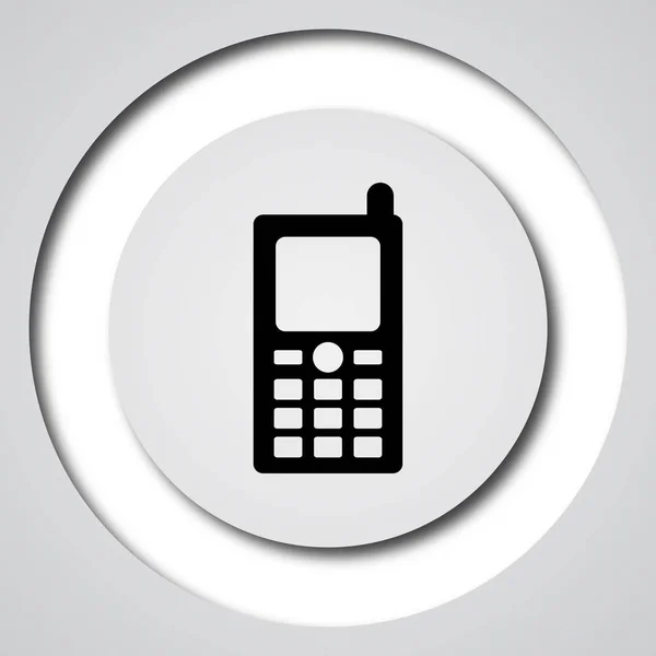 Mobile Phone Icon Internet Button White Background — Stock Photo, Image