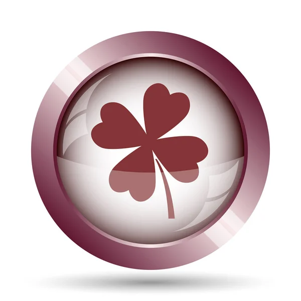 Clover Icon Internet Button White Background — Stock Photo, Image