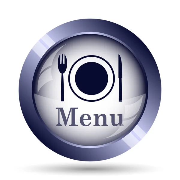 Icona Del Menu Pulsante Internet Sfondo Bianco — Foto Stock