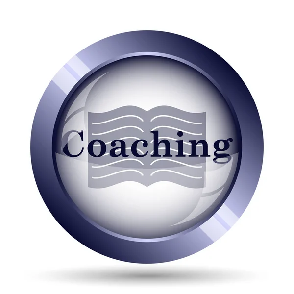 Coaching Pictogram Internet Knop Witte Achtergrond — Stockfoto