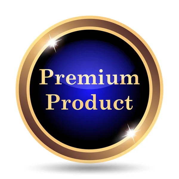Ícone Produto Premium Botão Internet Fundo Branco — Fotografia de Stock