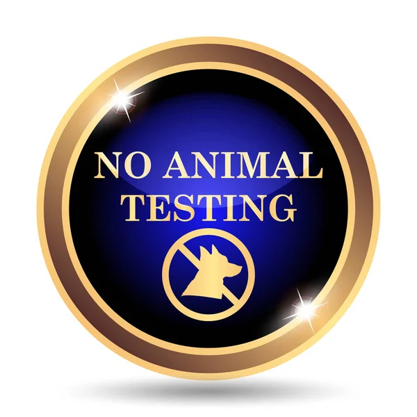 No animal testing icon. Internet button on white background