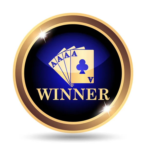 Ikona winner Poker — Zdjęcie stockowe