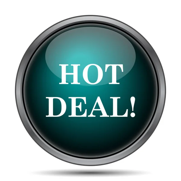 Hot Deal Icon Internet Button White Background — Stock Photo, Image