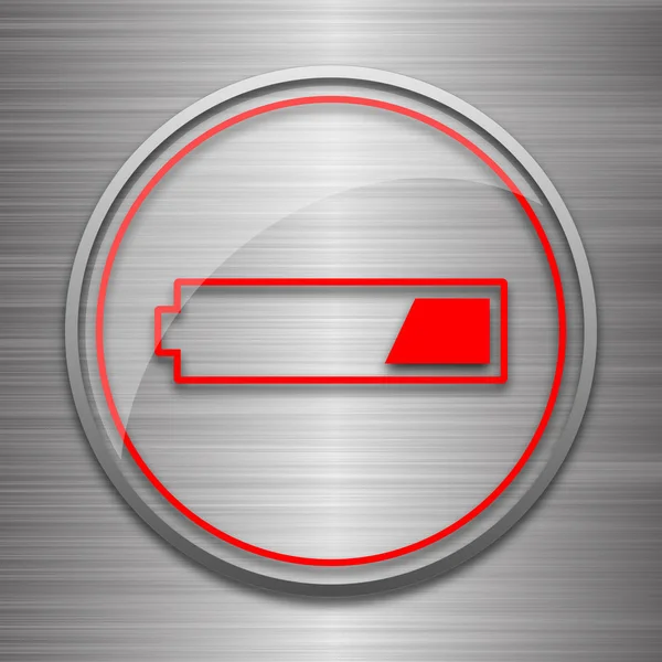 1 derde opgeladen batterijpictogram — Stockfoto