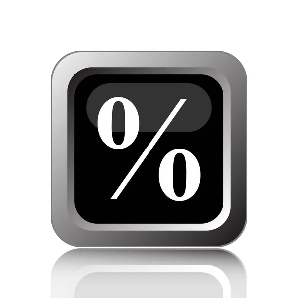 Percent Icon Internet Button White Background — Stock Photo, Image