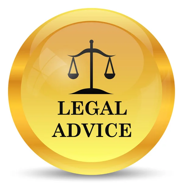 Legal advice icon. Internet button on white background