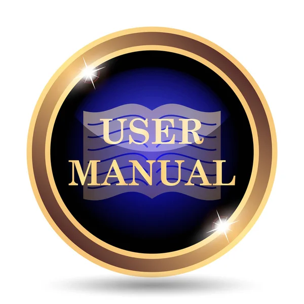 User Manual Icon Internet Button White Background — Stock Photo, Image