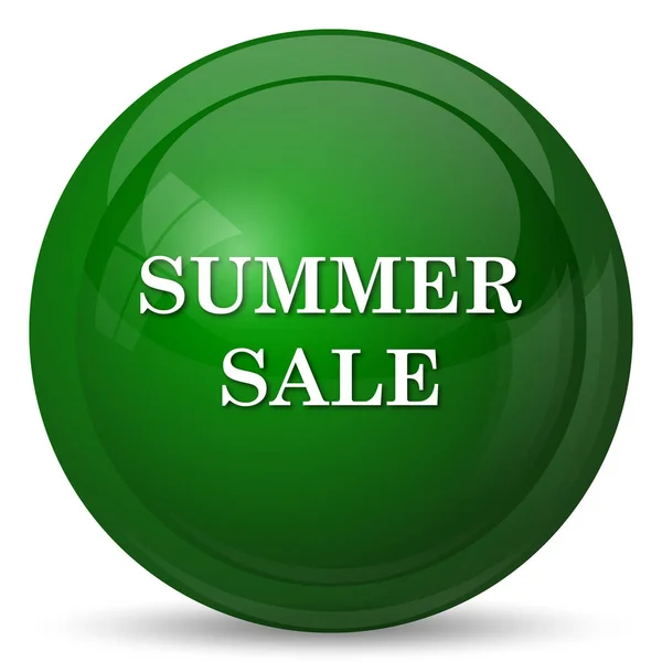 夏セール アイコン 白い背景の上のインター ネット ボタン — ストック写真