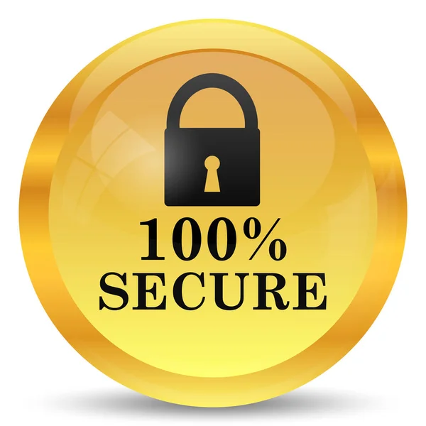 100 percent secure icon — Stock Photo, Image