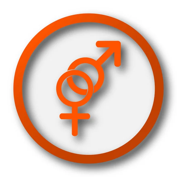 Ikona Seksu Przycisk Internet Białym Tle — Zdjęcie stockowe