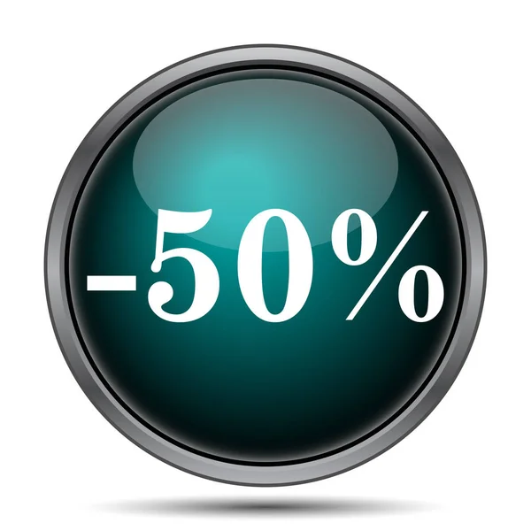 Percent Discount Icon Internet Button White Background — Stock Photo, Image