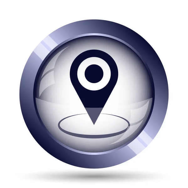 Pin Location Icon Internet Button White Background — Stock Photo, Image