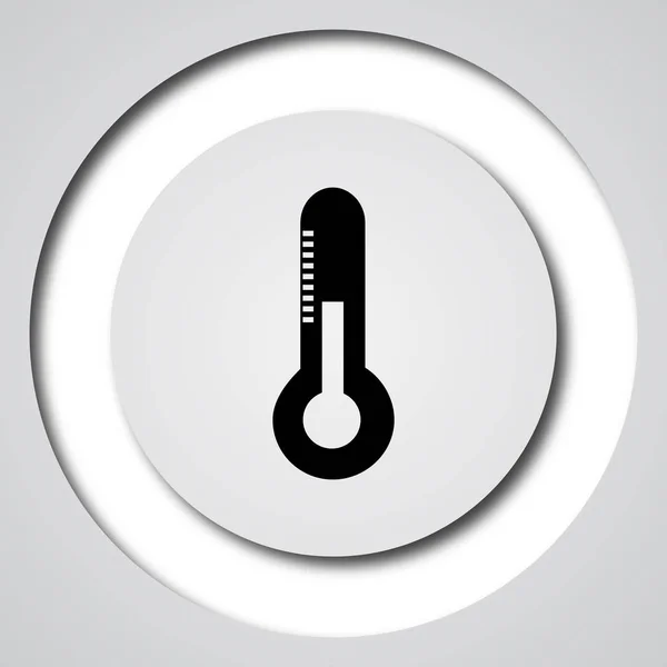 Thermometer Icon Internet Button White Background — Stock Photo, Image