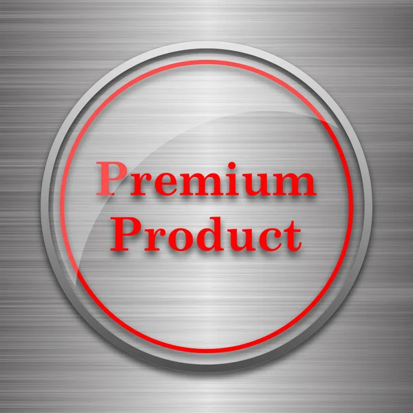 Premium Product Icoon Internet Knop Metalen Achtergrond — Stockfoto