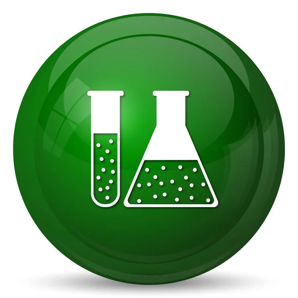 Conjunto Química Icono Botón Internet Sobre Fondo Blanco — Foto de Stock