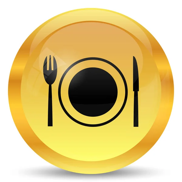 Restaurant icon. Internet button on white background