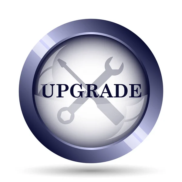 Upgrade Pictogram Internet Knop Witte Achtergrond — Stockfoto