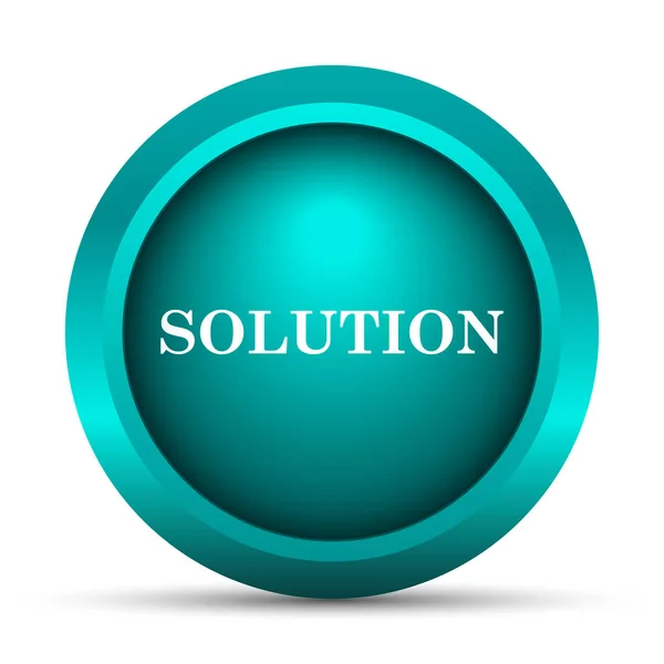 Solution Icon Internet Button White Background — Stock Photo, Image