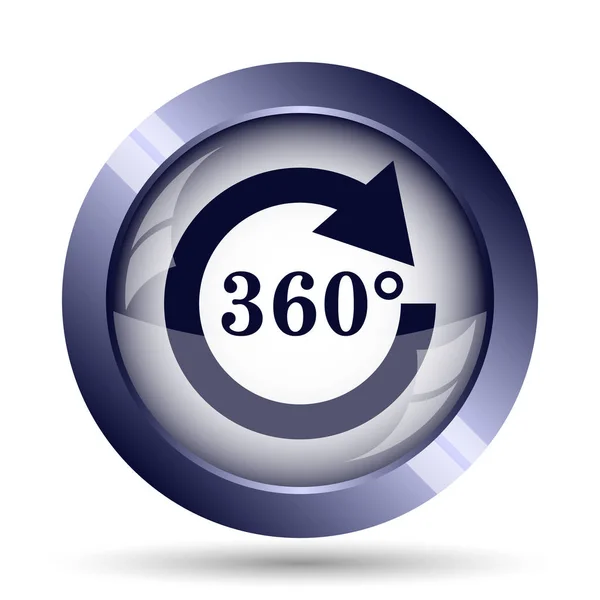Recarga Icono 360 Botón Internet Sobre Fondo Blanco — Foto de Stock